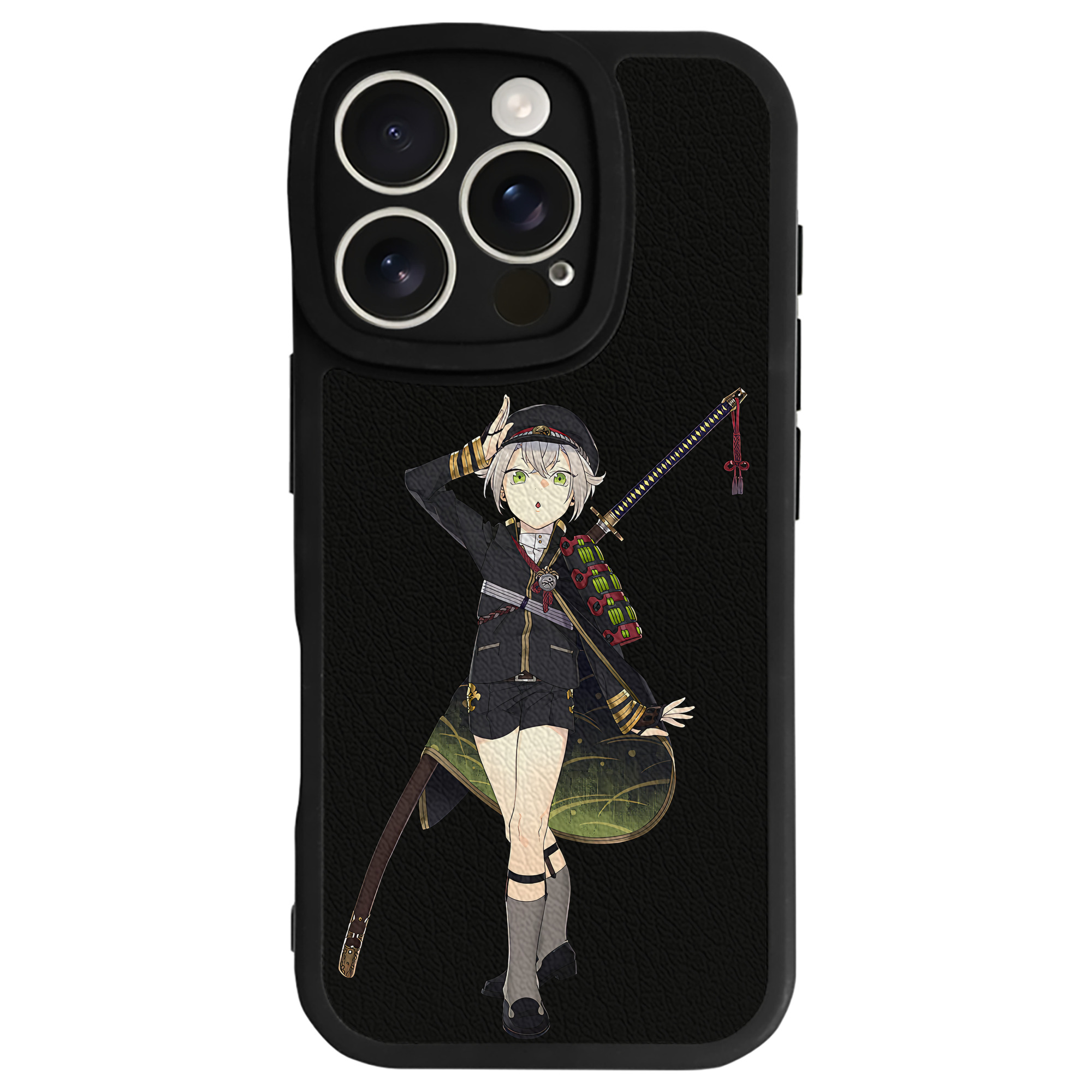（画像用） 刀剣乱舞 Touken Ranbu 【iPhone 16シリーズ対応】シリコンスマホケース（レザー調） 材質：シリコン